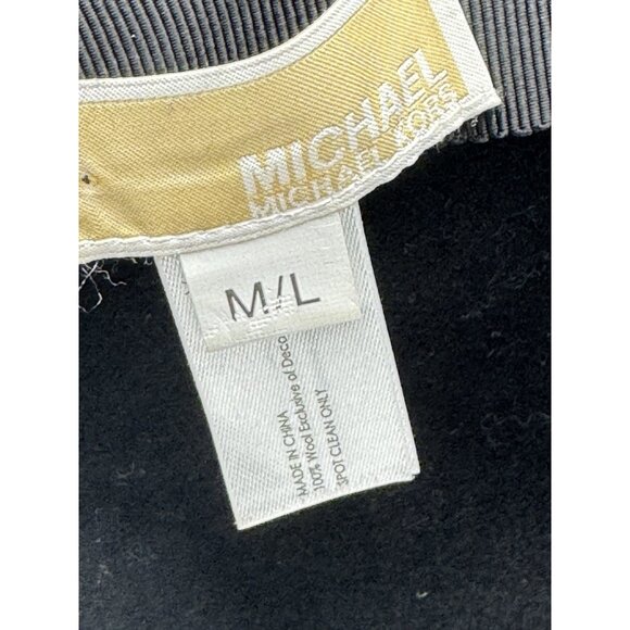 MICHAEL KORS chain detail adjustable women's wool felt fedora hat - Black - M/L - Picture 8 of 10